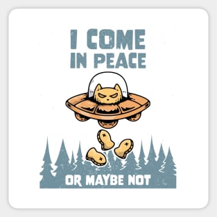 Alien Cat Galaxy Science Space Lover I Come In Peace Or Maybe Not Sticker